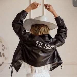 🖤 TIL’ DEATH faux leather jacket 🖤